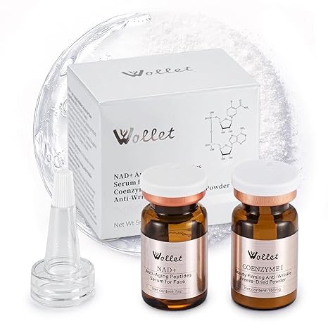 20-Days NAD+ Anti-Aging Peptide Serum | Activated Niacinamide Collagen Serum Repair Wrinkles, Firm & Brighten Skin No Microneedling