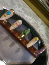 Load image into Gallery viewer, Opensky Turquoise Hand-painted Butterfly Filigree Nail Art
