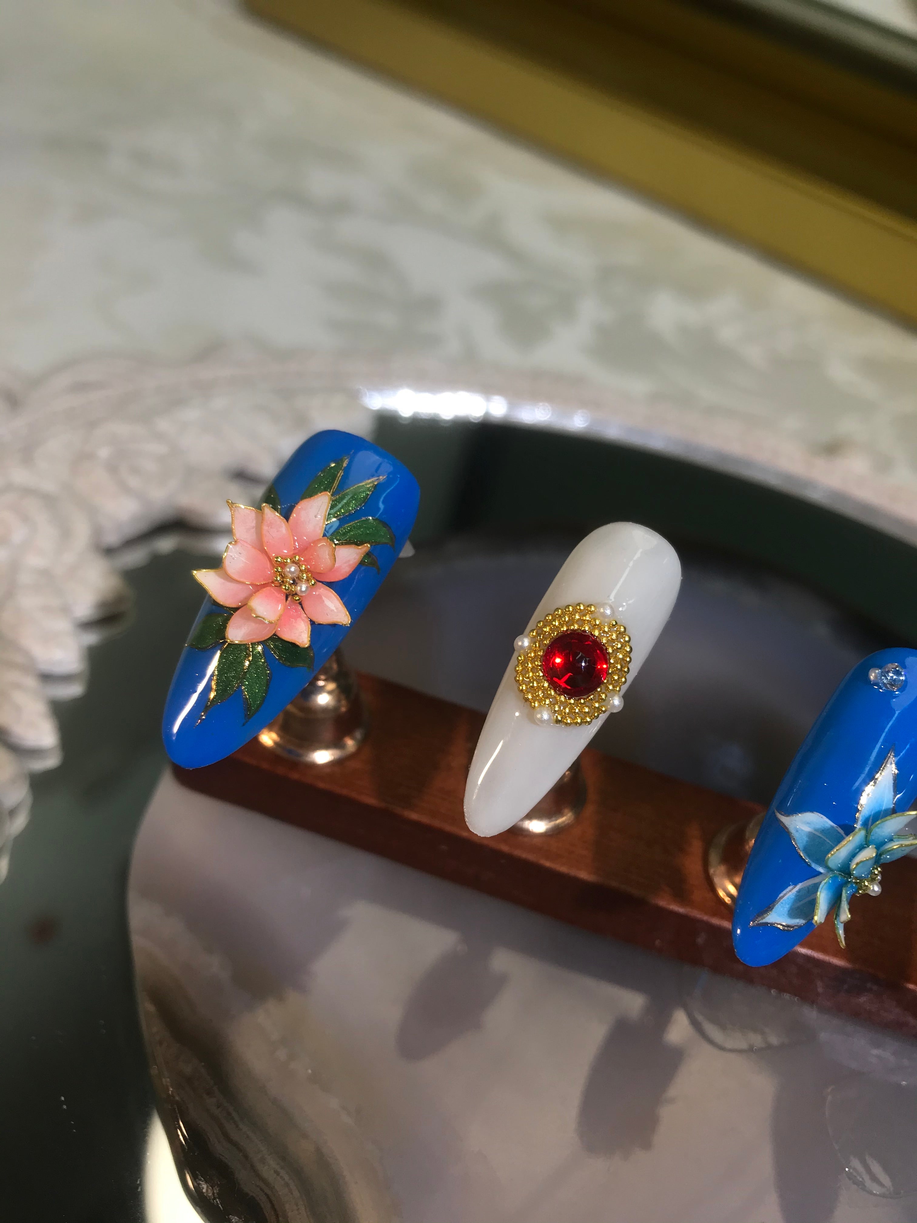 Opensky Phoenix Hand-painted Filigree Nail Art