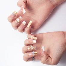 Load image into Gallery viewer, Valentine's Day Special | Handmade "Diamond Heart" Press-on Nails | Luxury Romantic 3D Heart Design | Salon Quality Reusable Nails | US Stock | Perfect Gift for Her
