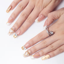 Load image into Gallery viewer, Valentine's Day Special | Handmade "Diamond Heart" Press-on Nails | Luxury Romantic 3D Heart Design | Salon Quality Reusable Nails | US Stock | Perfect Gift for Her
