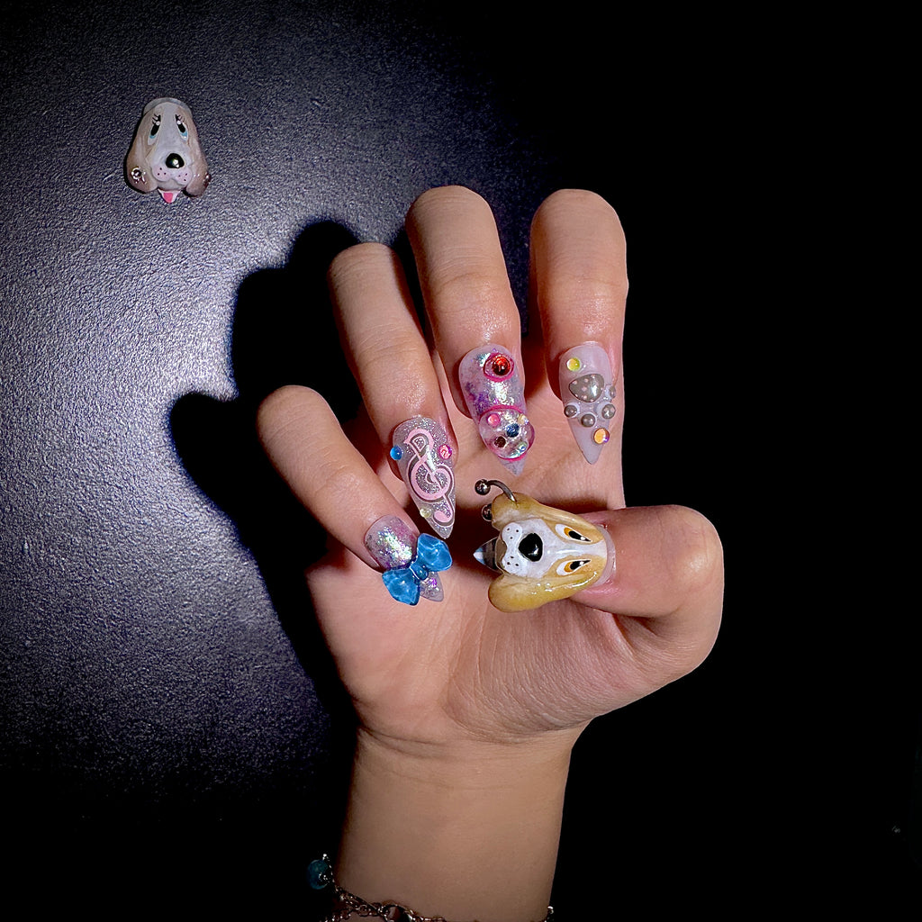 Opensky 3D dog nail art