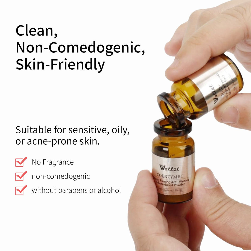 20-Days NAD+ Anti-Aging Peptide Serum | Activated Niacinamide Collagen Serum Repair Wrinkles, Firm & Brighten Skin No Microneedling